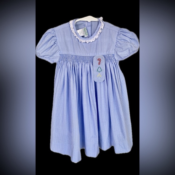 Grace & James Kids Blue Gingham
Celebration Dress Christmas Holiday Girl’s 4 4T - Picture 9 of 12